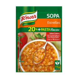 Sopa preparada Knorr...