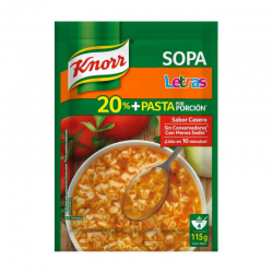 Sopa preparada Knorr letras...
